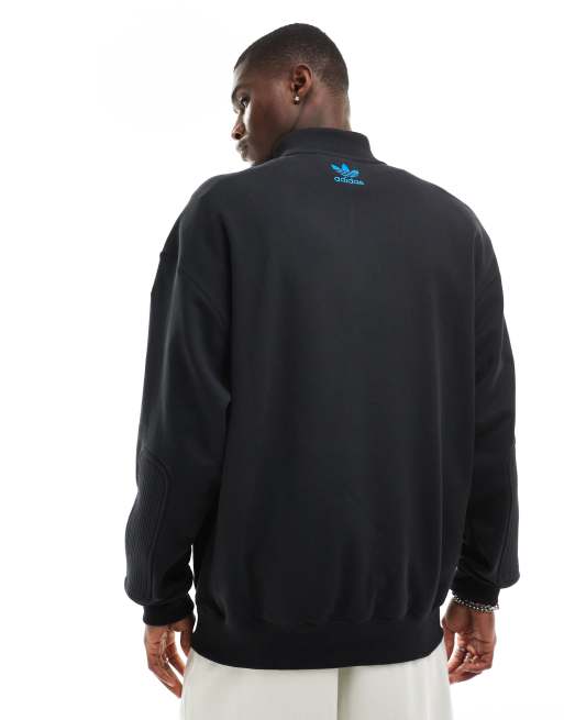 adidas Originals 100 Thieves half zip track top in black | ASOS