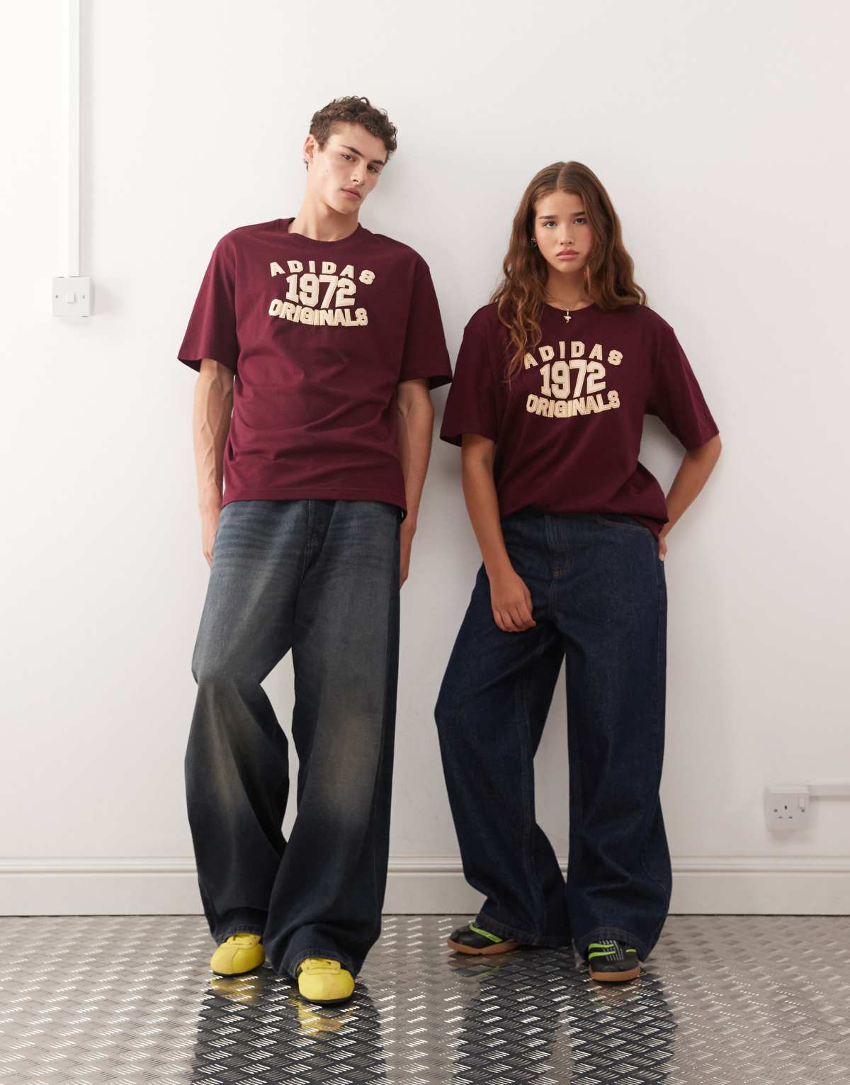 adidas Originals 1972 graphic t-shirt in burgundy