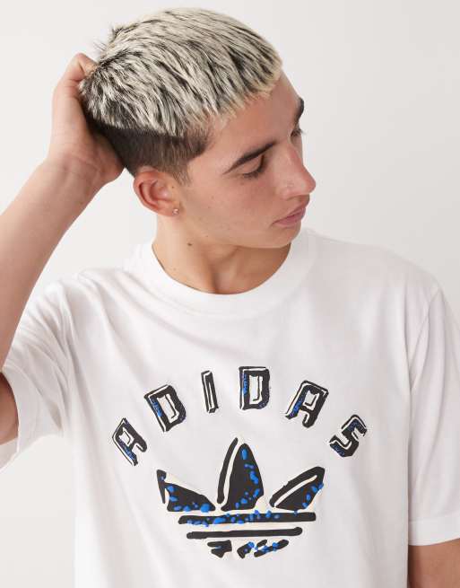 adidas Originals 1972 small graphic t-shirt in white