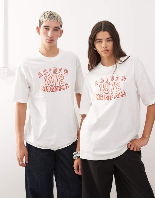 adidas Originals - 1972 - T-shirt met print in wit