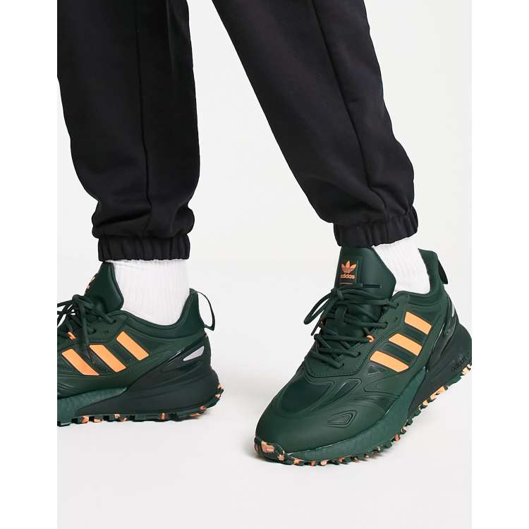 Green and orange store adidas trainers