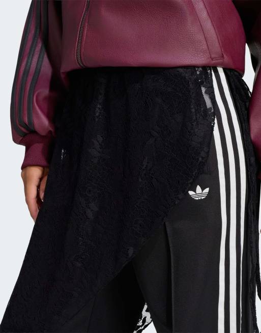 adidas Originals 2-in-1 Firebird lockere Trainingshose mit Spitzrock in Schwarz, 3 von 5