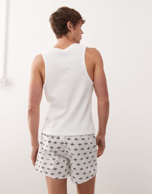 Adidas Originals 2 pack comfort core cotton boxer shorts in icon mono print, 3 of 3