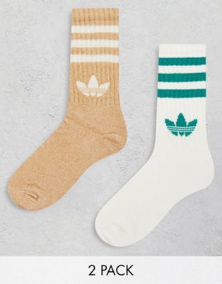 adidas Originals 2 pack cosy socks in multi