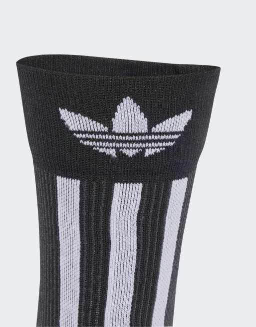 adidas Originals 2 pack crew socks 2 pairs in white and black