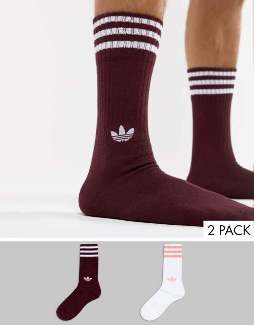 Maroon 2025 adidas socks