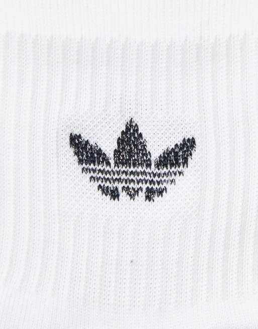 adidas Originals 2 pack  glitter mid cut socks in white/silver, 4 of 4