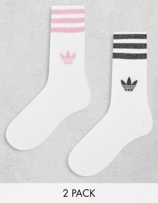 adidas Originals 2 pack  glitter socks in multi - ASOS Price Checker