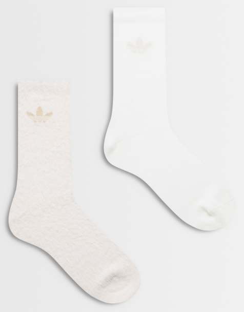adidas Originals 2-pack puszyste skarpetki w kolorze różowym i złamanej bieli - view 1