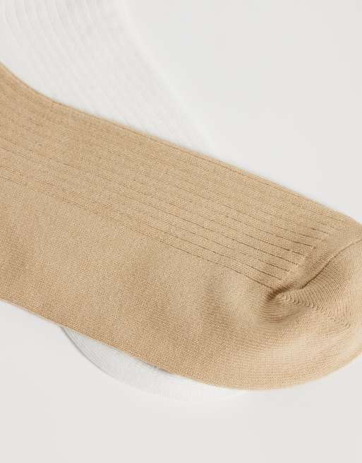 adidas Originals 2 pack ruffle ankle socks in brown, 3 of 3