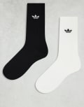 adidas Originals 2 pack Samba socks in white