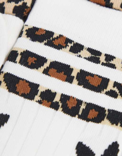 adidas Originals 2 pack socks in leopard print , 4 of 4
