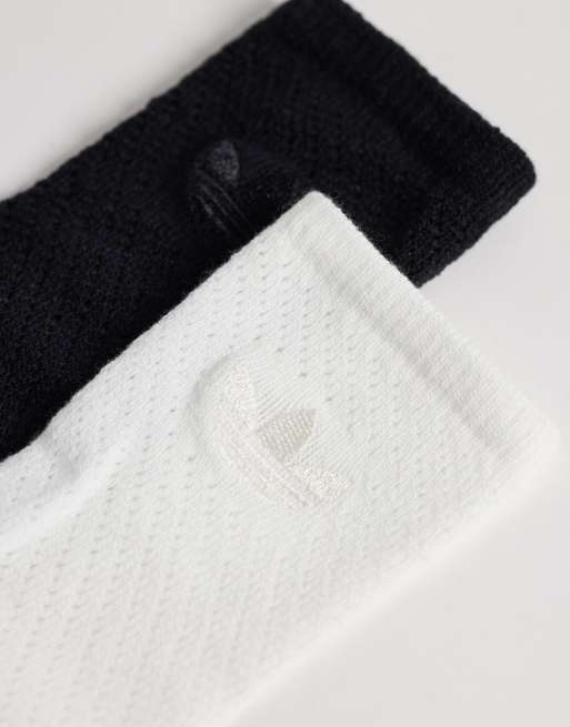 adidas Originals – 2er-Pack Häkel-Socken in Schwarz und Wollweiß, 2 von 3