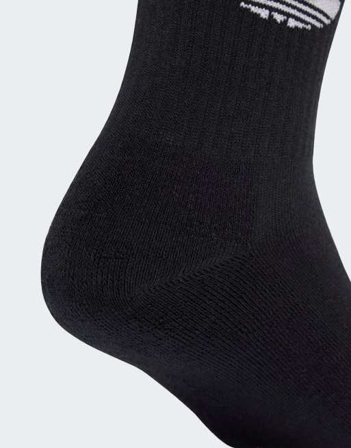 adidas Originals – 2er-Pack Kniestrümpfe in Weiß und Schwarz mit den 3 Streifen, 2 von 3