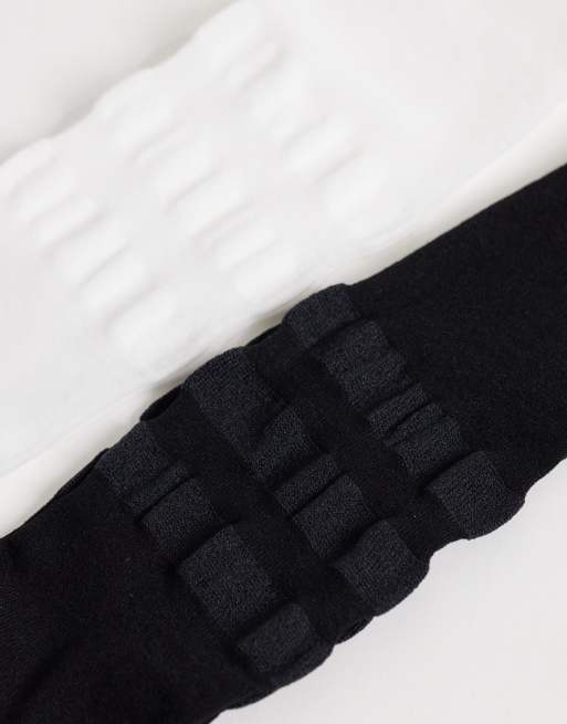 adidas Originals – 2er-Pack transparente Socken in Schwarz und Weiß, 2 von 3