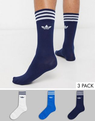 adidas Originals 3 pack crew socks in 