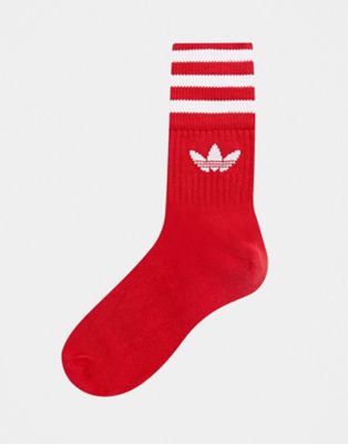 red and white adidas socks