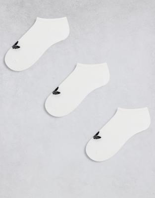 adidas Originals 3 pack liner socks in white