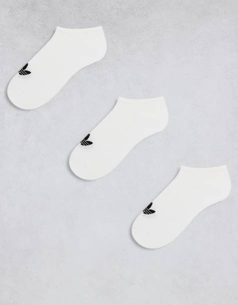 adidas Originals 3 pack liner socks in white - view 1