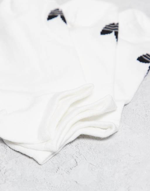 adidas Originals 3 pack liner socks in white, 2 of 3