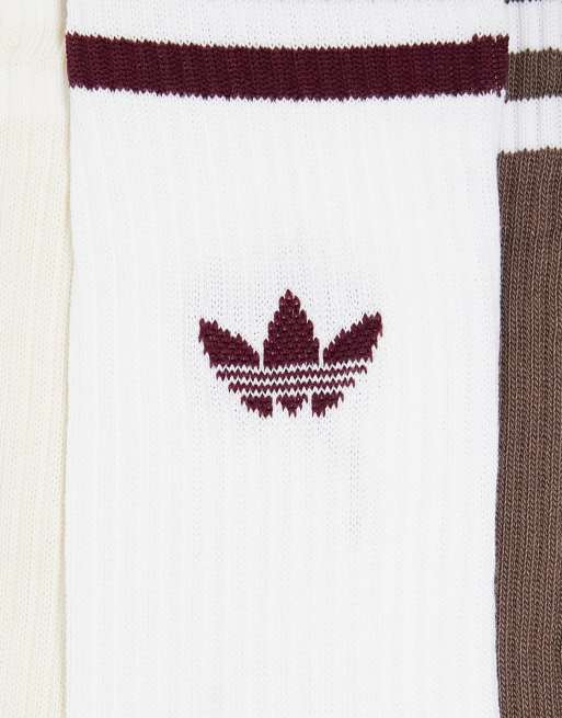 adidas Originals 3 pack long socks in neutrals, 2 of 4
