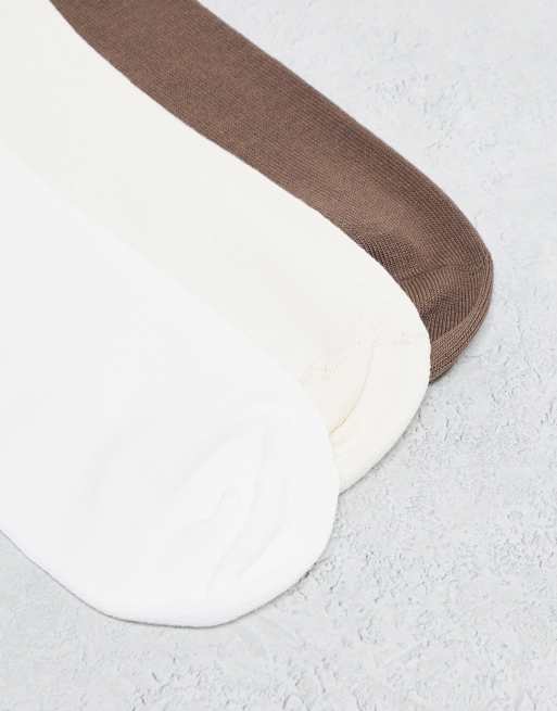 adidas Originals 3 pack long socks in neutrals, 3 of 4