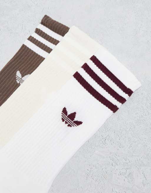 adidas Originals 3 pack long socks in neutrals, 4 of 4