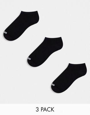adidas Originals 3-pack no-show socks in black