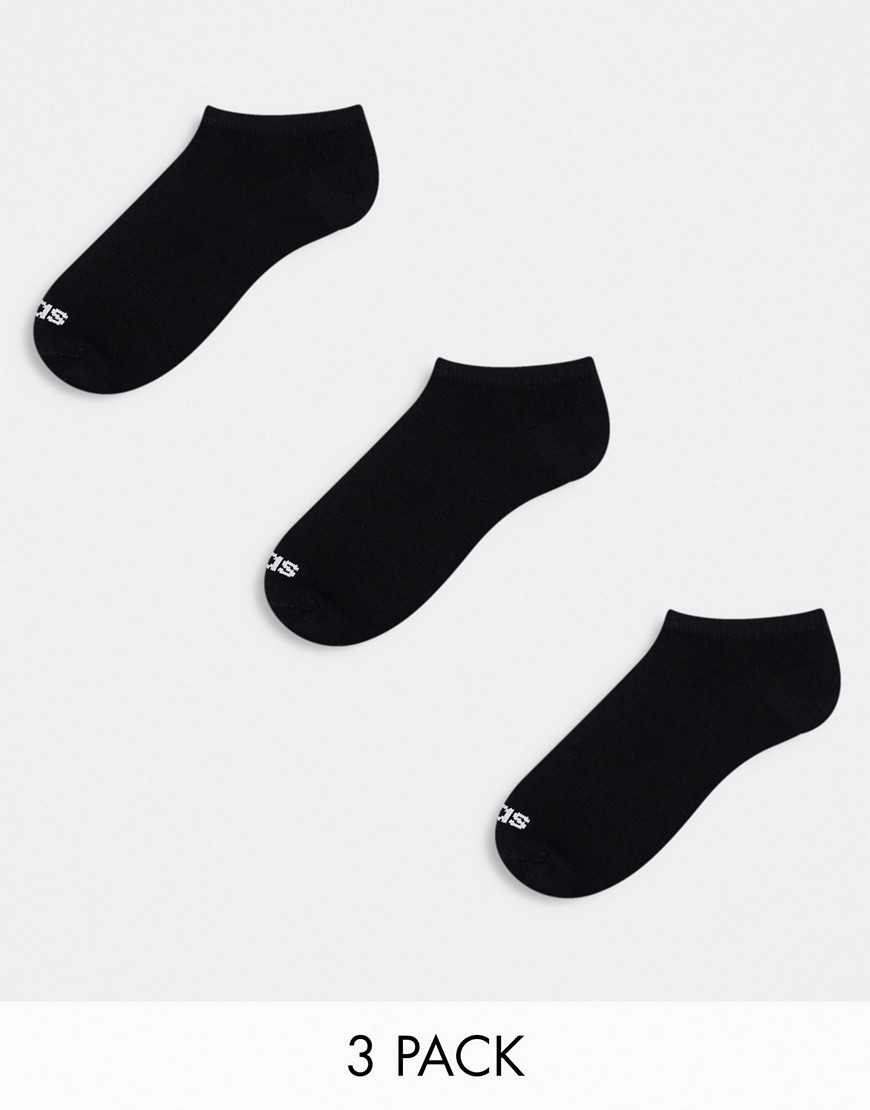 adidas Originals 3-pack no-show socks in black-Multi