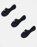 [adidas Originals] adidas Originals 3 pack no show socks in black 37 1/3-38 2/3 BLACK