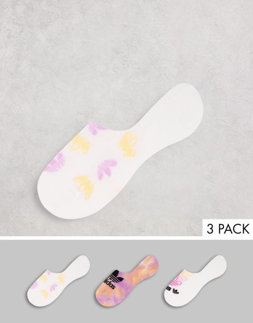 adidas Originals 3 pack no show socks in tie dye