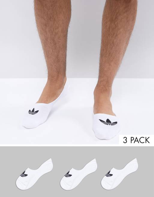 adidas Originals 3 pack no show socks in white cv5941