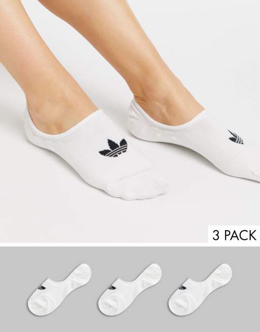 Trefoil No-Show Socks 6 pairs - White, unisex Lifestyle