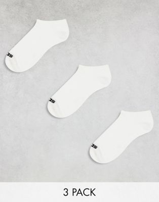 adidas Originals 3-pack no-show socks in white