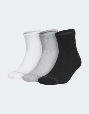 Adidas Originals 3-pack Quarter Socks In Multi