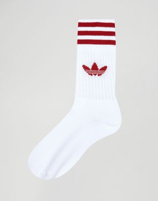 red adidas socks