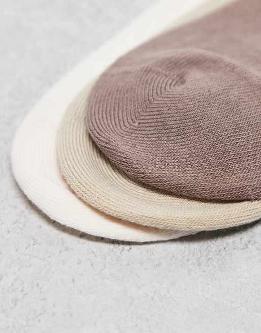 adidas Originals 3 pack ruffle socks in brown | ASOS