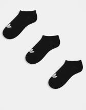 adidas Originals 3 pack sneaker socks in black