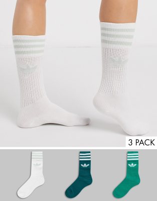 adidas originals solid crew 3 pack socks