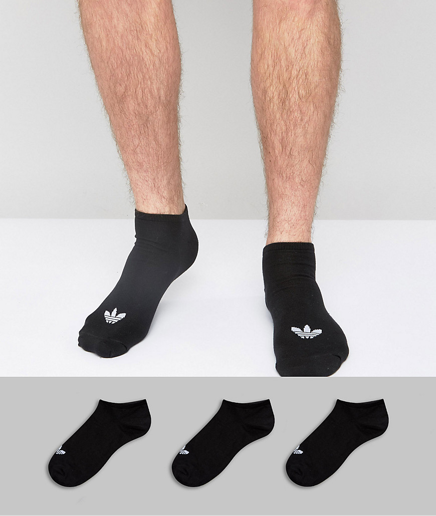 Adidas Originals 3 Pack Trainer Socks In Black S20274
