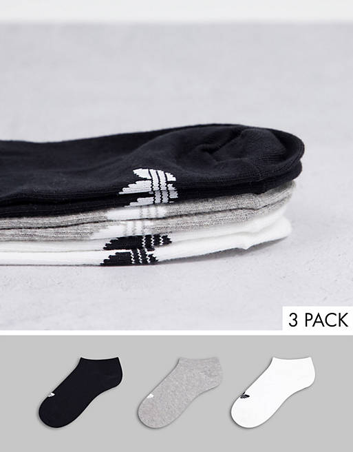 adidas Originals 3 pack trainer socks in multi