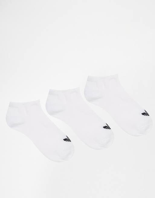 adidas Trefoil Liner Socks 3 Pairs - White