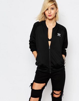 adidas black bomber jacket womens