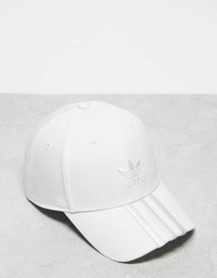 adidas Originals adidas Originals 3 stripe cap in white