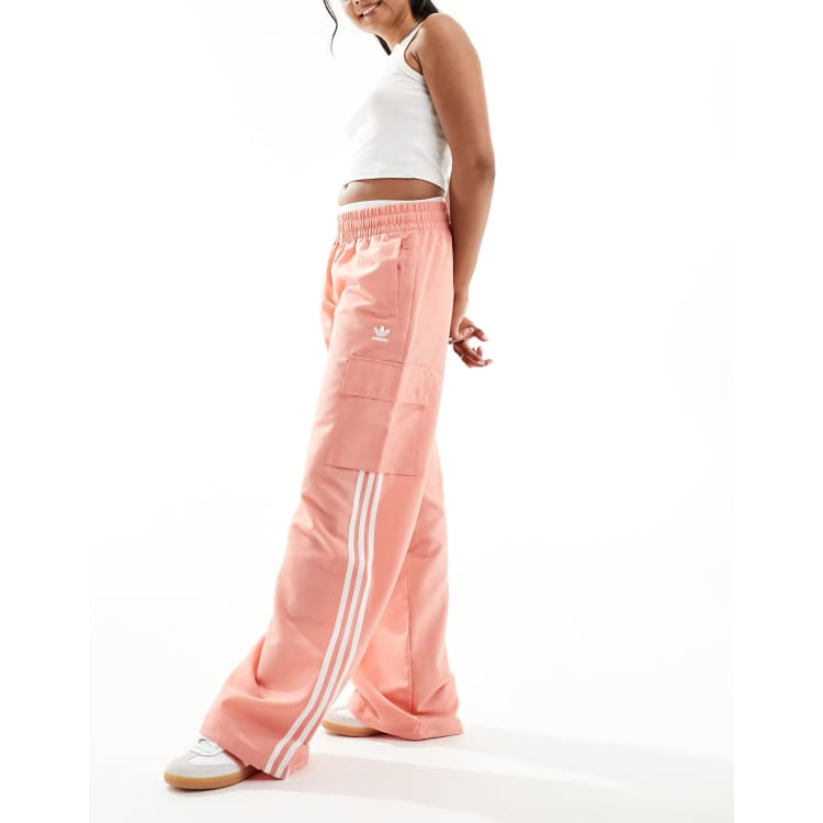 adidas Originals 3 stripe cargo pants in clay ASOS