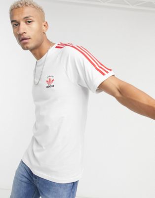 adidas Originals 3-stripe England t-shirt in white | ASOS