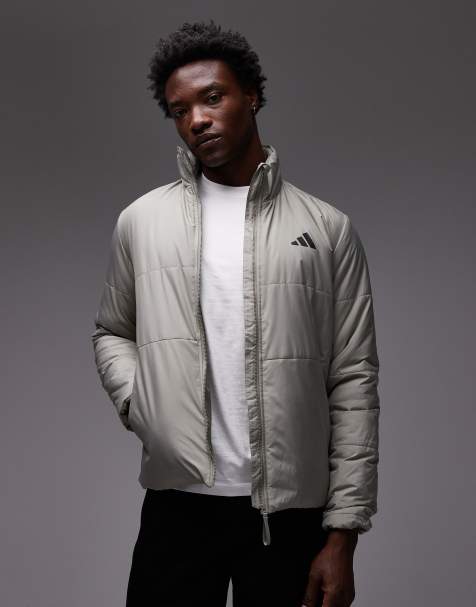 adidas Originals 3 Stripe jacket in grey - view 1