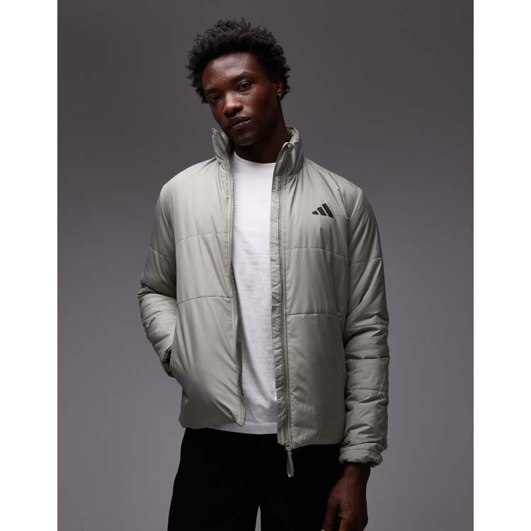adidas Originals 3 Stripe jacket in grey | ASOS