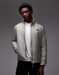 [adidas Originals] adidas Originals 3 Stripe jacket in grey-Green L silver pebble