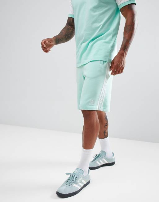 adidas Originals 3 Stripe Jersey Shorts In Green DH5797 ASOS